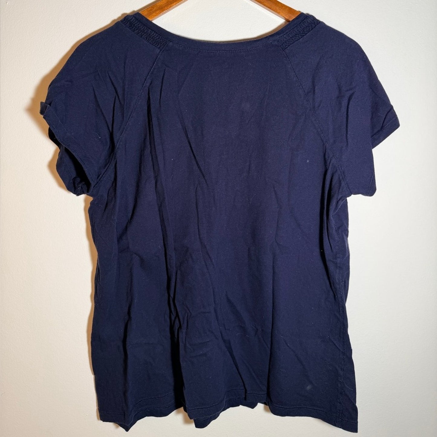 Basic Editions Dark Blue Short Sleeve Top