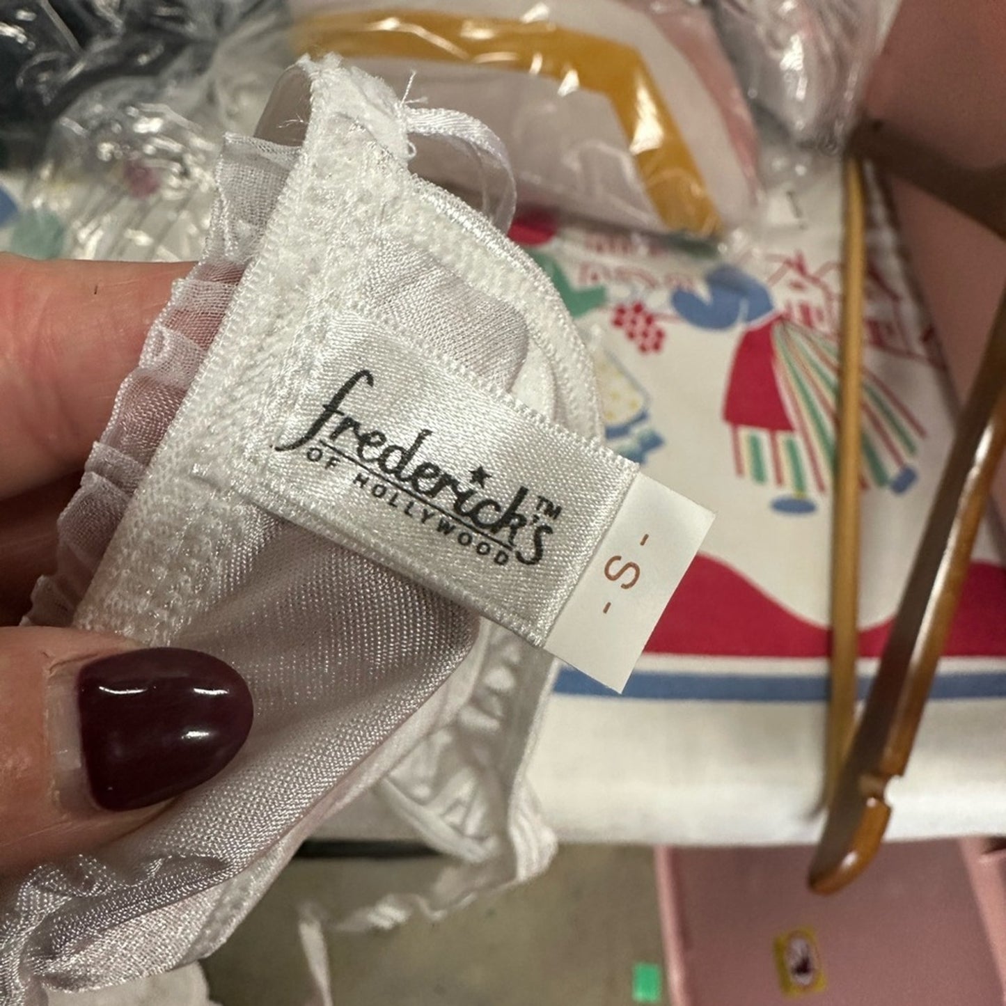 Frederick's of Hollywood White Ruffled Bralette