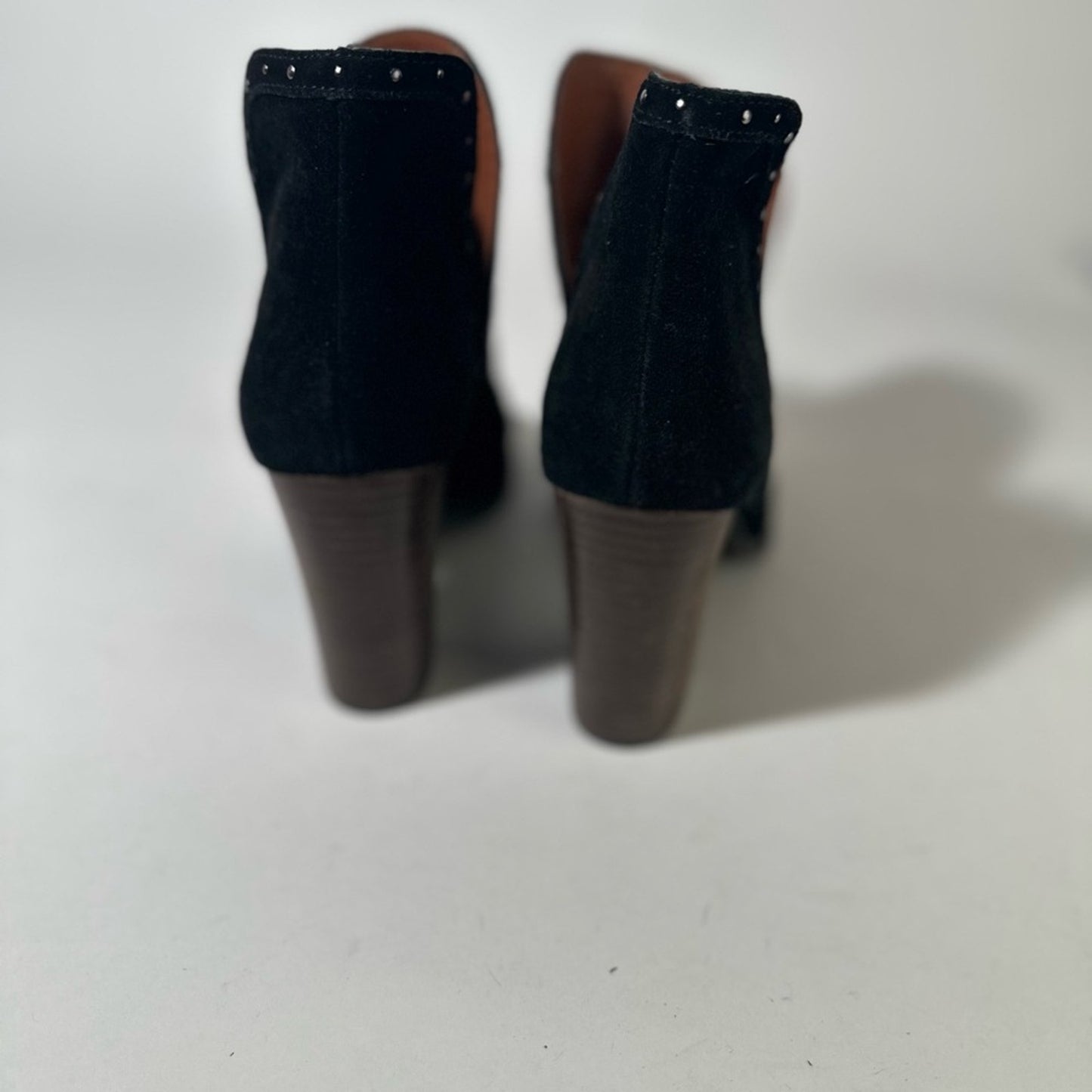Lucky Brand Black Chunky Heel Ankle Booties