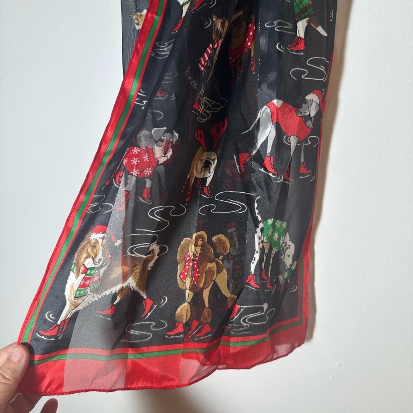 Festive Dog Print Scarf