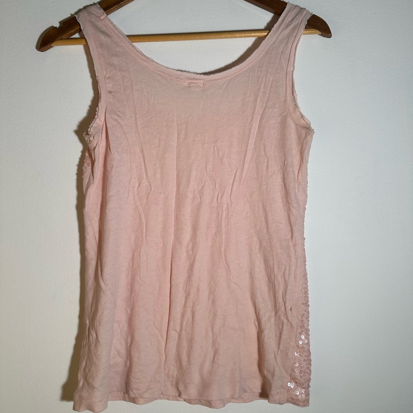 Women's Pink Sequin Tank Top
