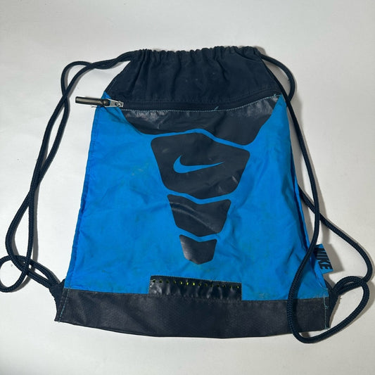 Nike Blue and Black Backpack with Lightweight Design and Drawstring Closure