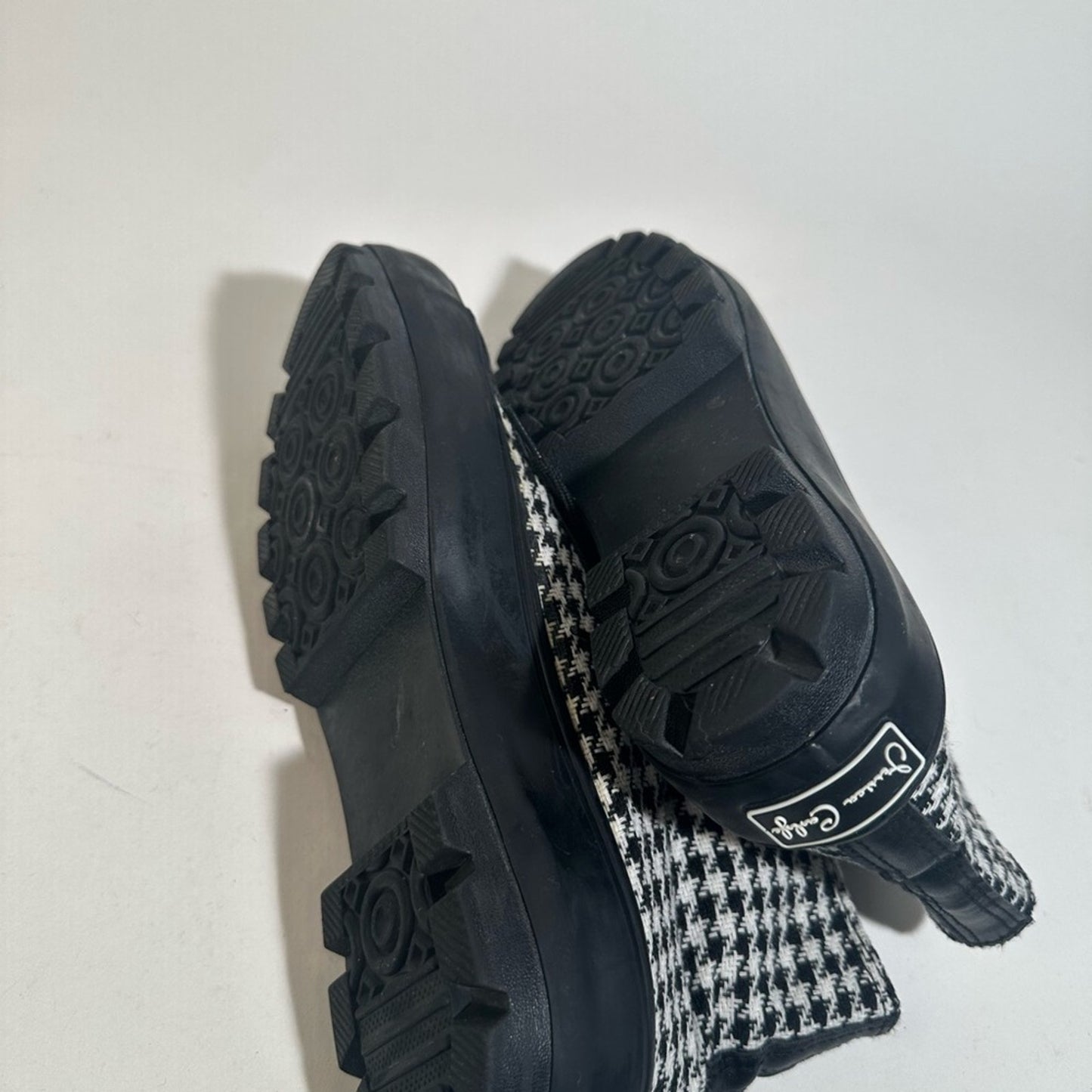 Jessica Carlyle Herringbone High Top Sneakers