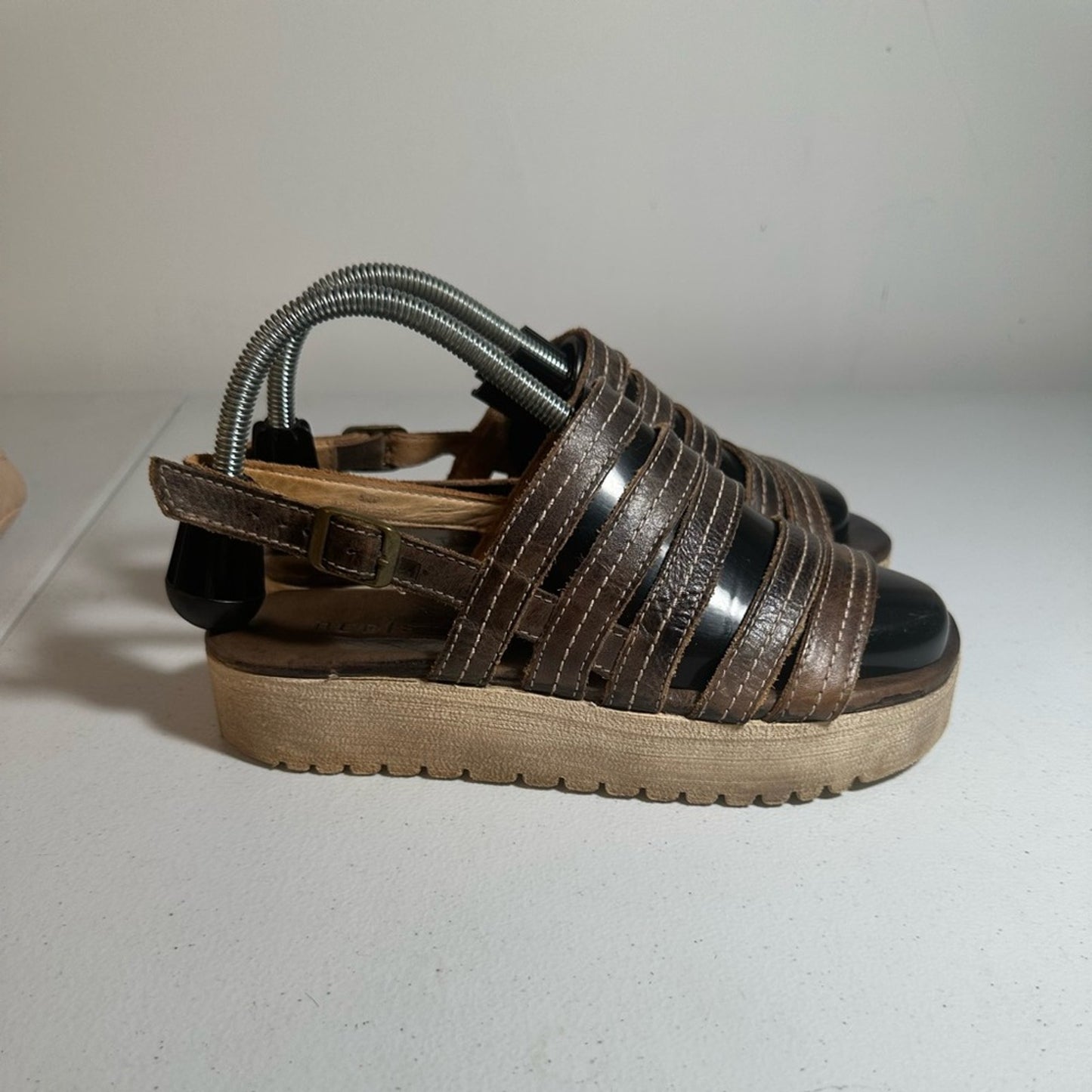 Bed Stu Brown Ensley Strappy Sandals