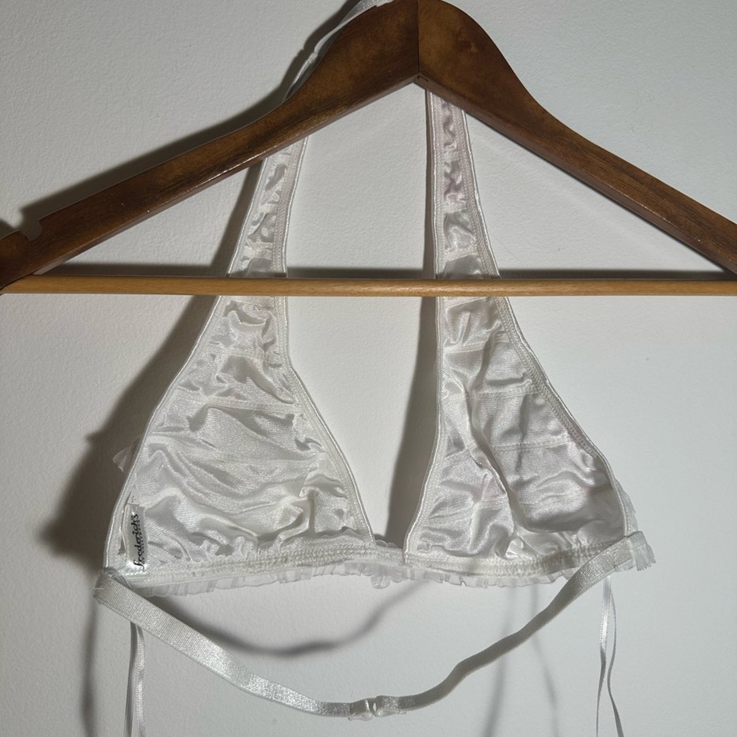 Frederick's of Hollywood White Ruffled Bralette