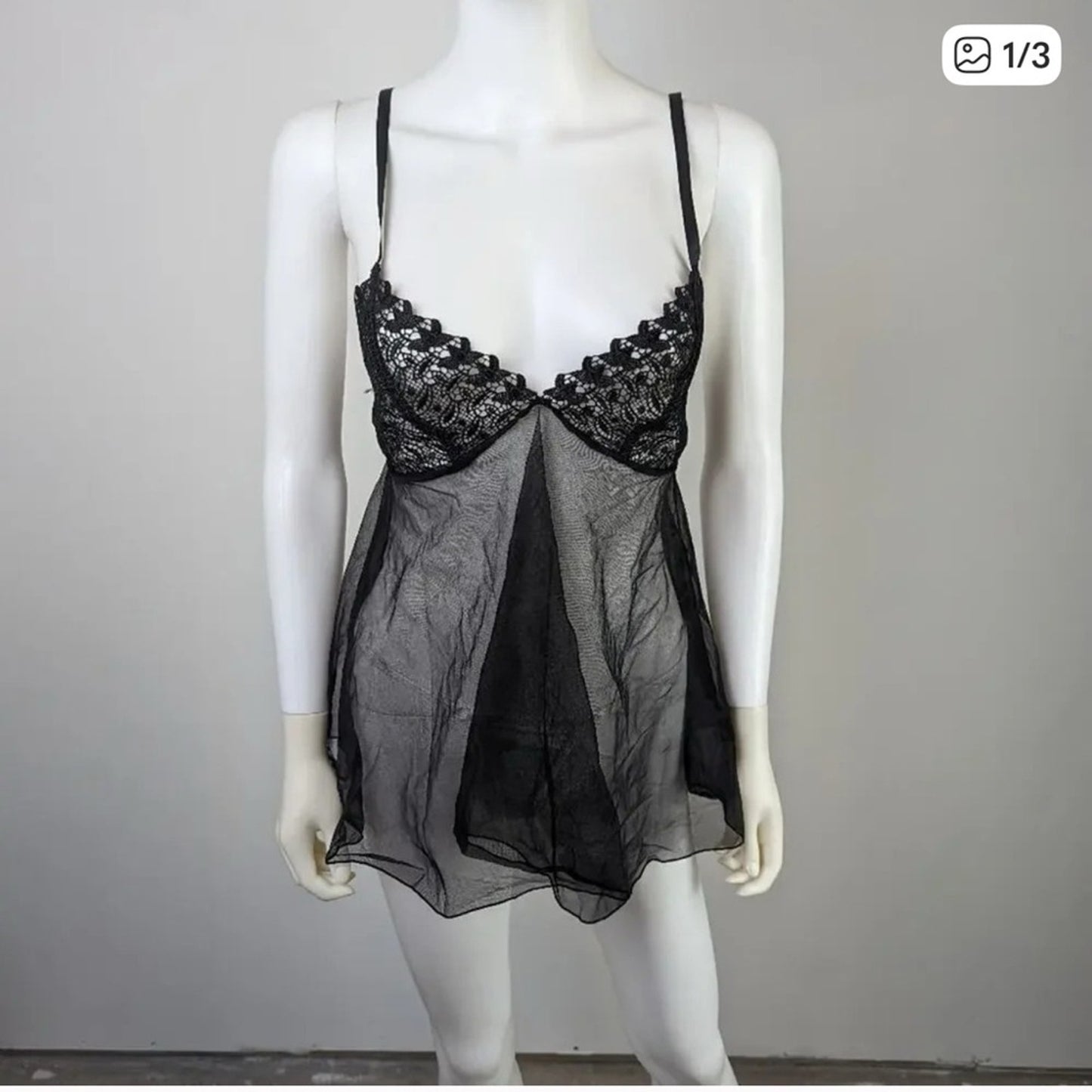 Elegant Black Lace Babydoll