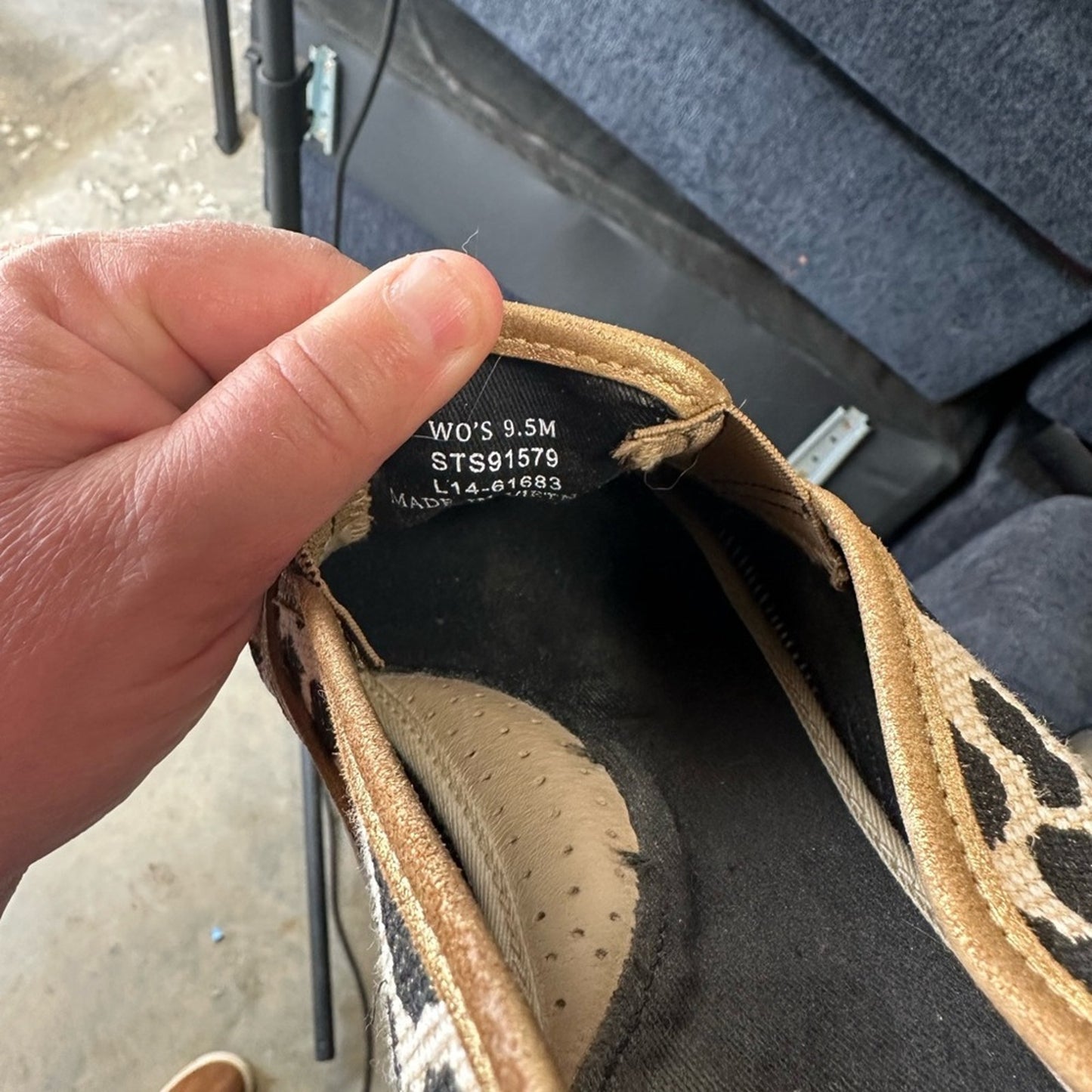Sperry Leopard Print Slip-On Shoes