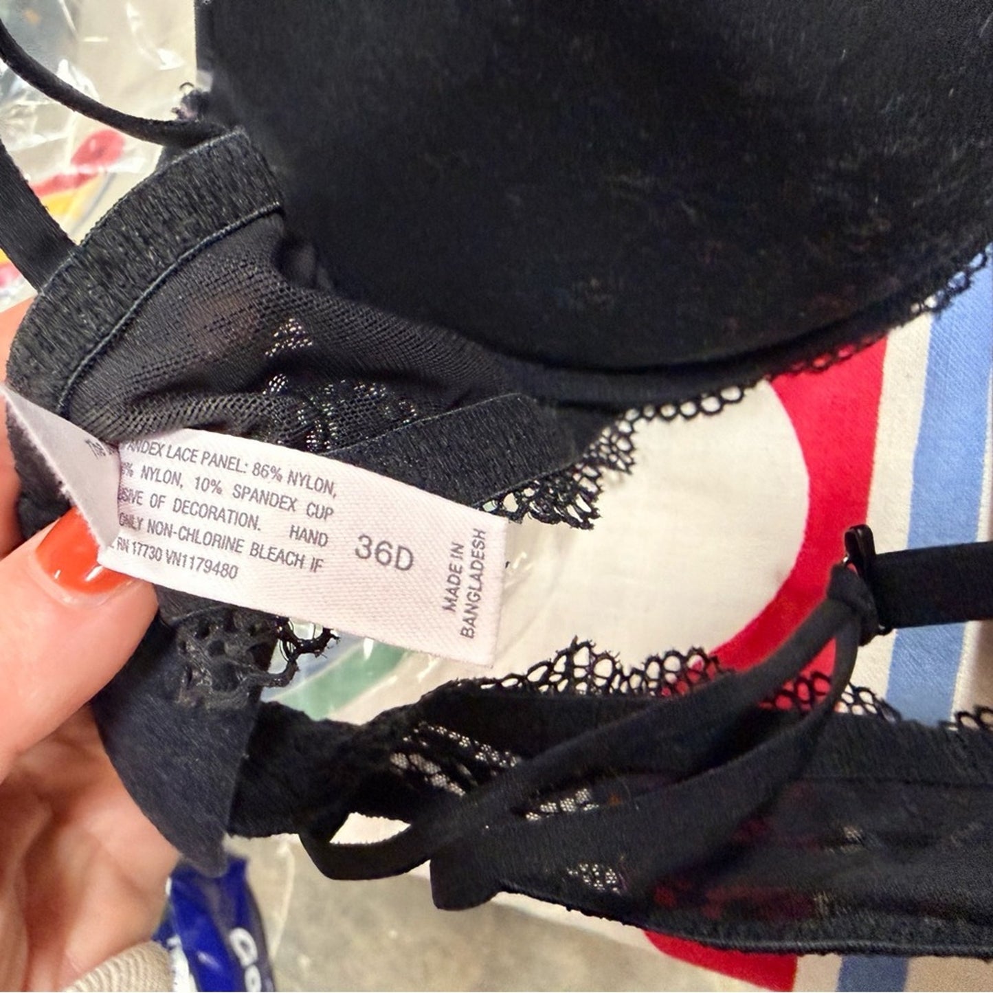 Auden Floral Black Bra