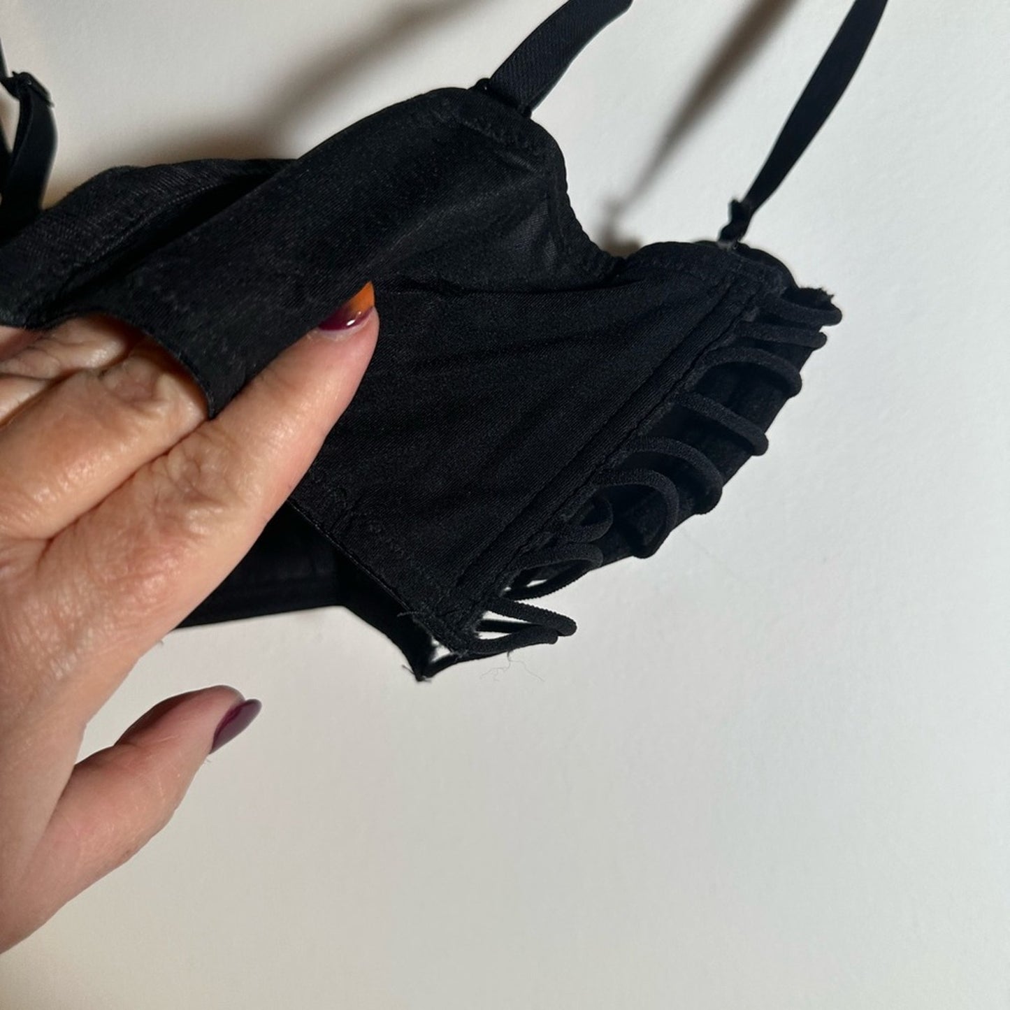 Black and White Women's Bustier Bra