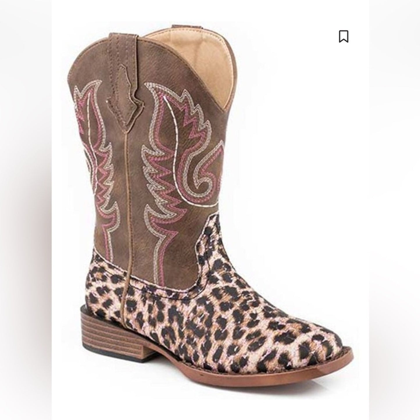 Roper Girls Glitter Leopard Western Boots