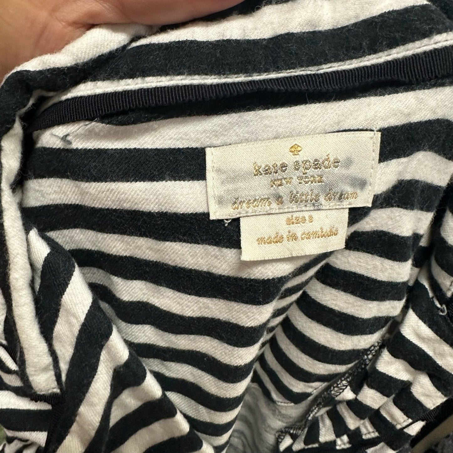 kate spade Black and White Striped Button Up Shirt