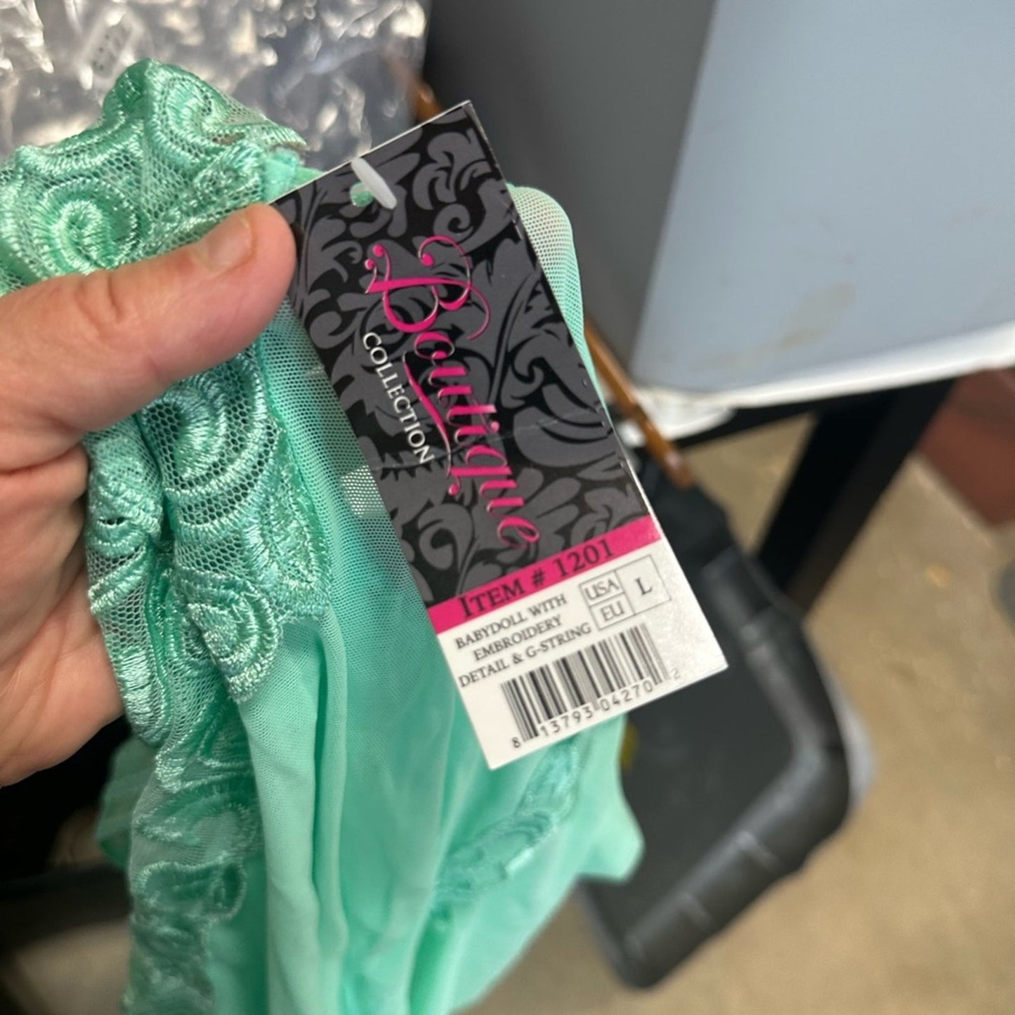 Elegant Turquoise Lace Nightie NWT