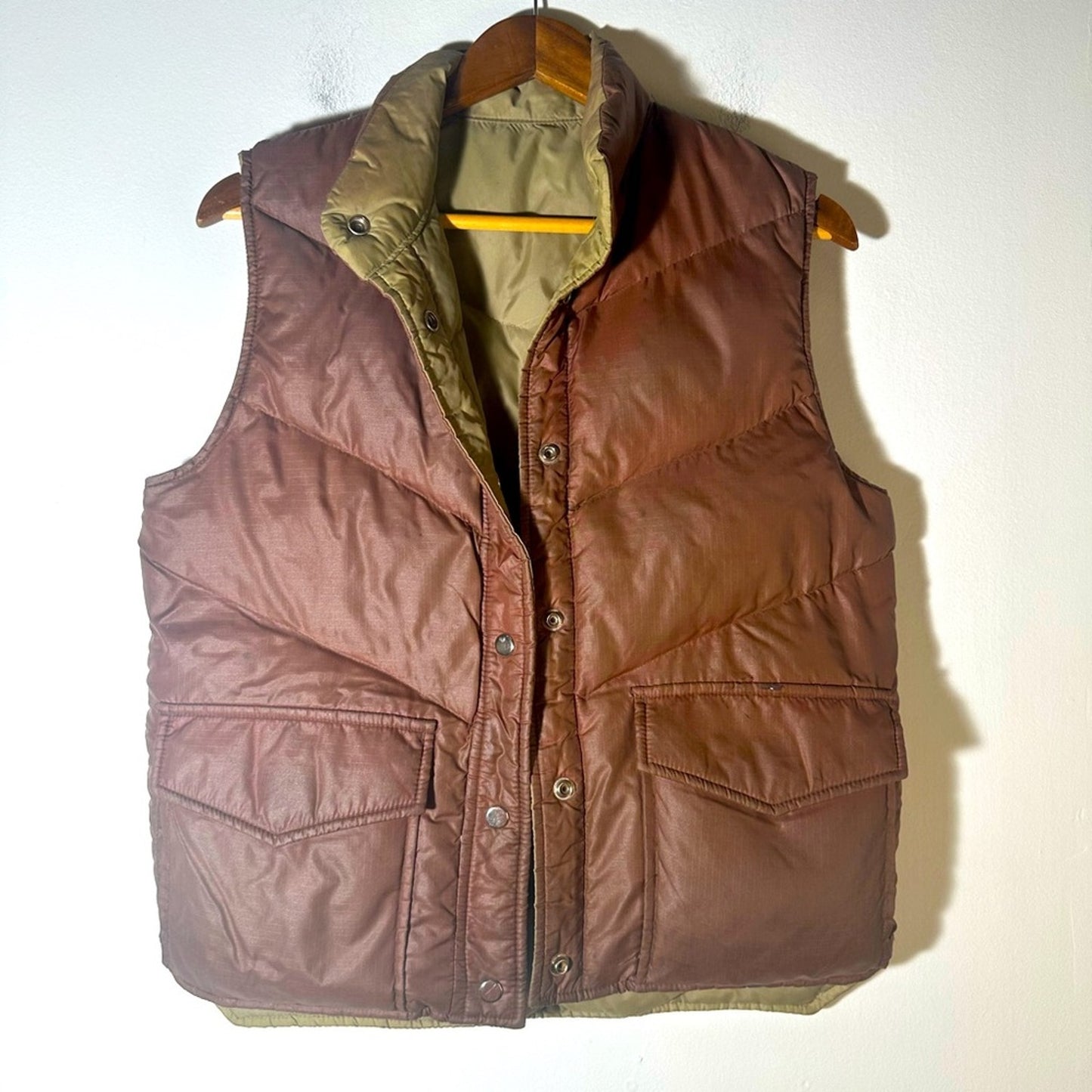 Vintage Men's Brown Quilted Vest
