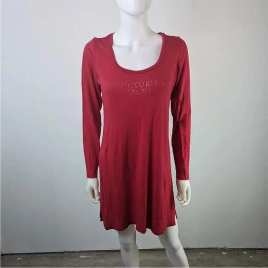 Victoria's Secret Red Long Sleeve Sleep Gown
