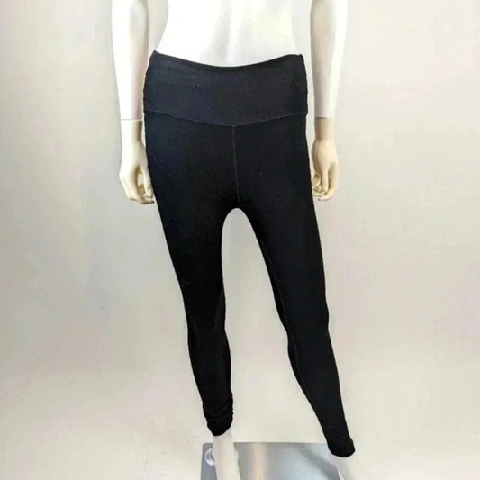 Black Leggings with Crisscross Side Detail