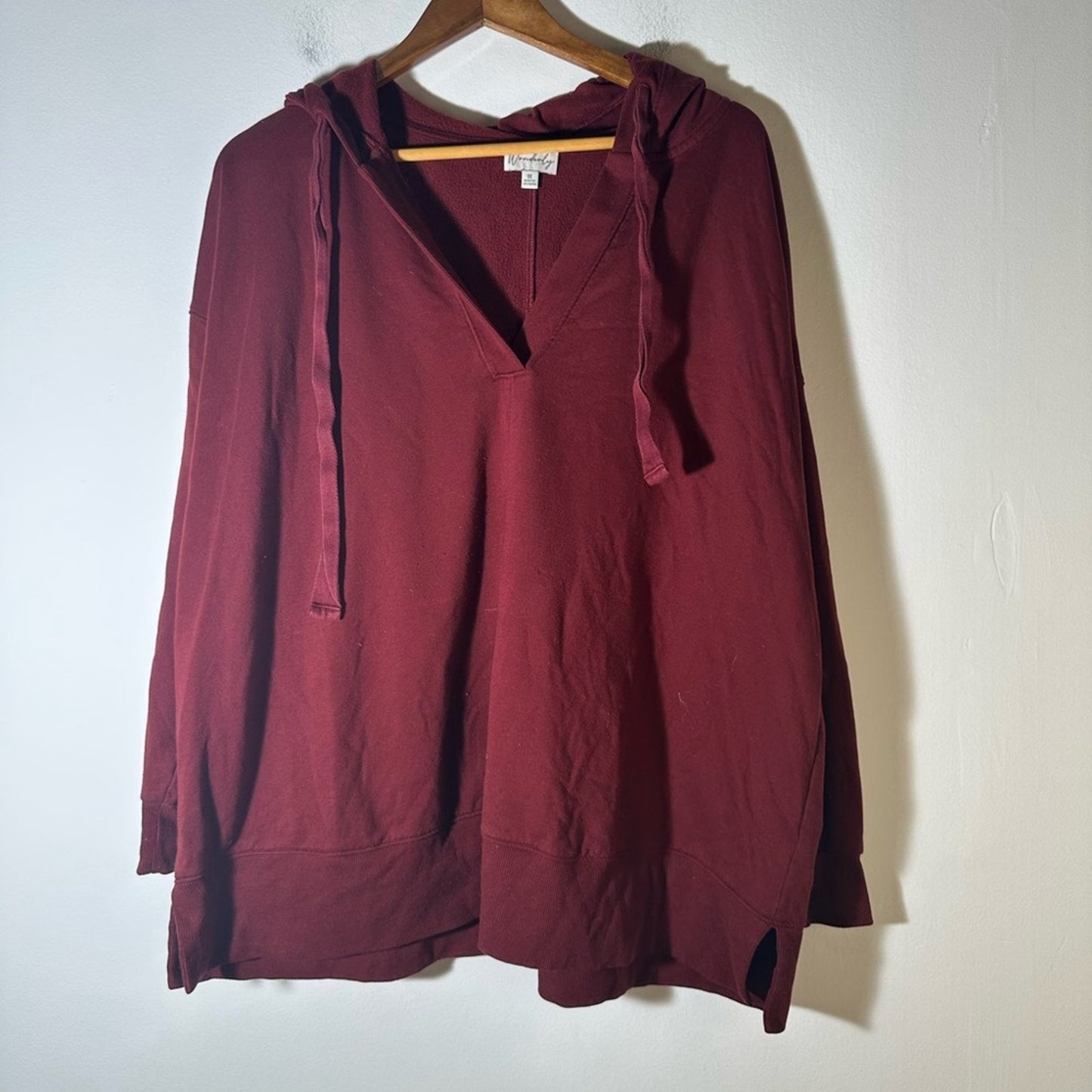 Wonderly Burgundy Hooded Sweatshirt