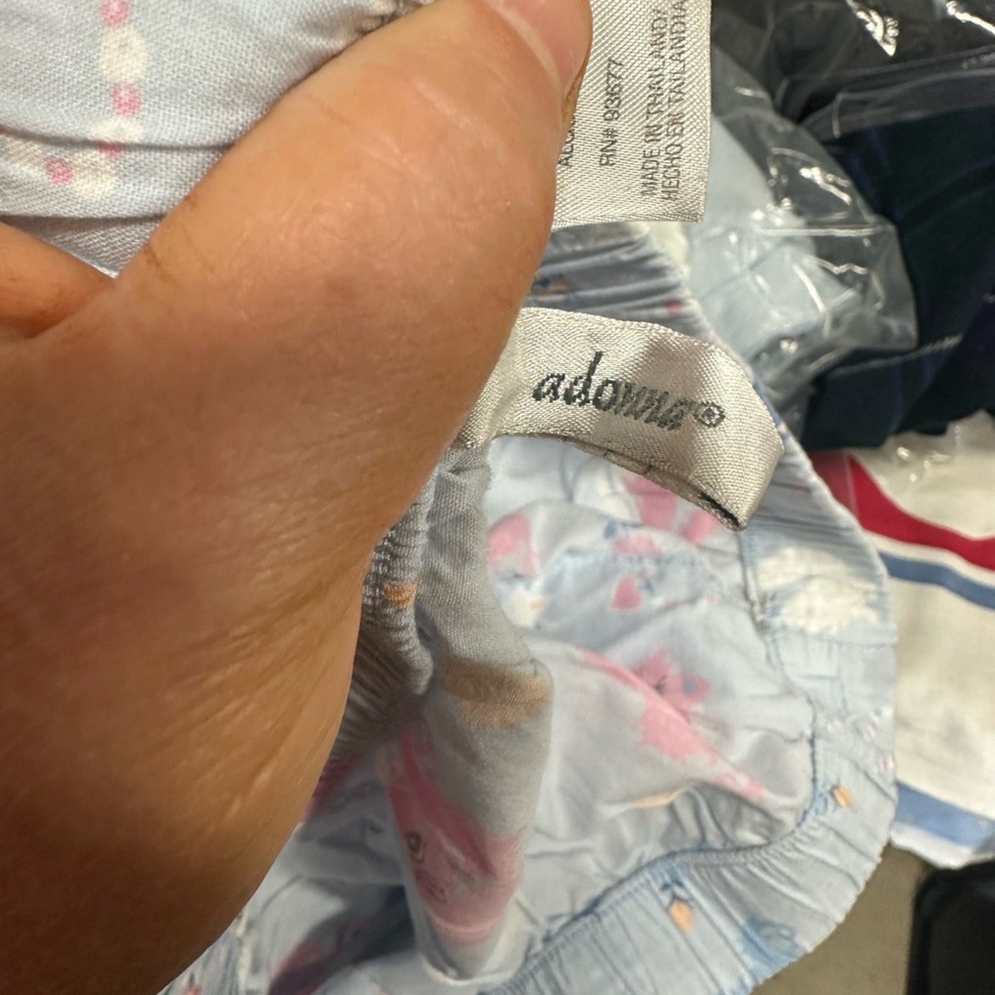 Light Blue Pajama Pants with Cat Print