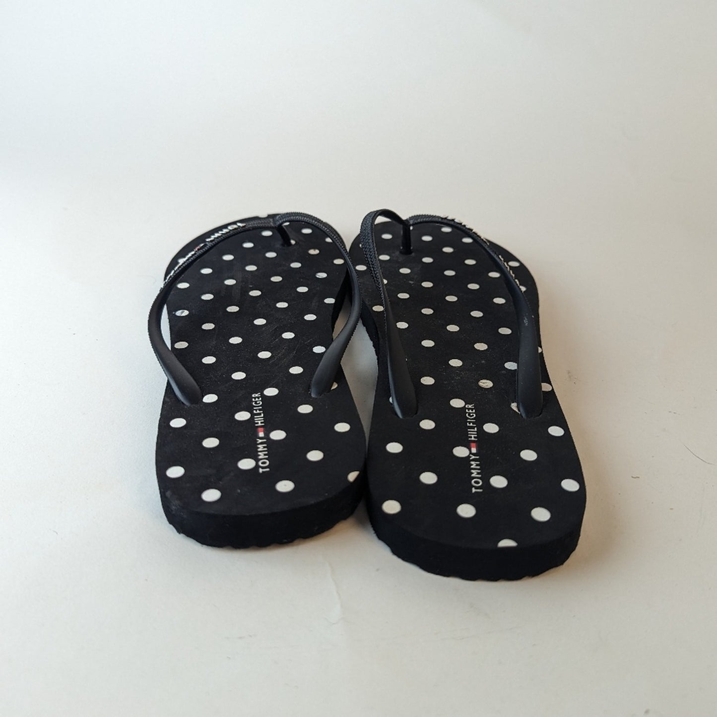 Tommy Hilfiger Polka Dot Flip Flops - 11