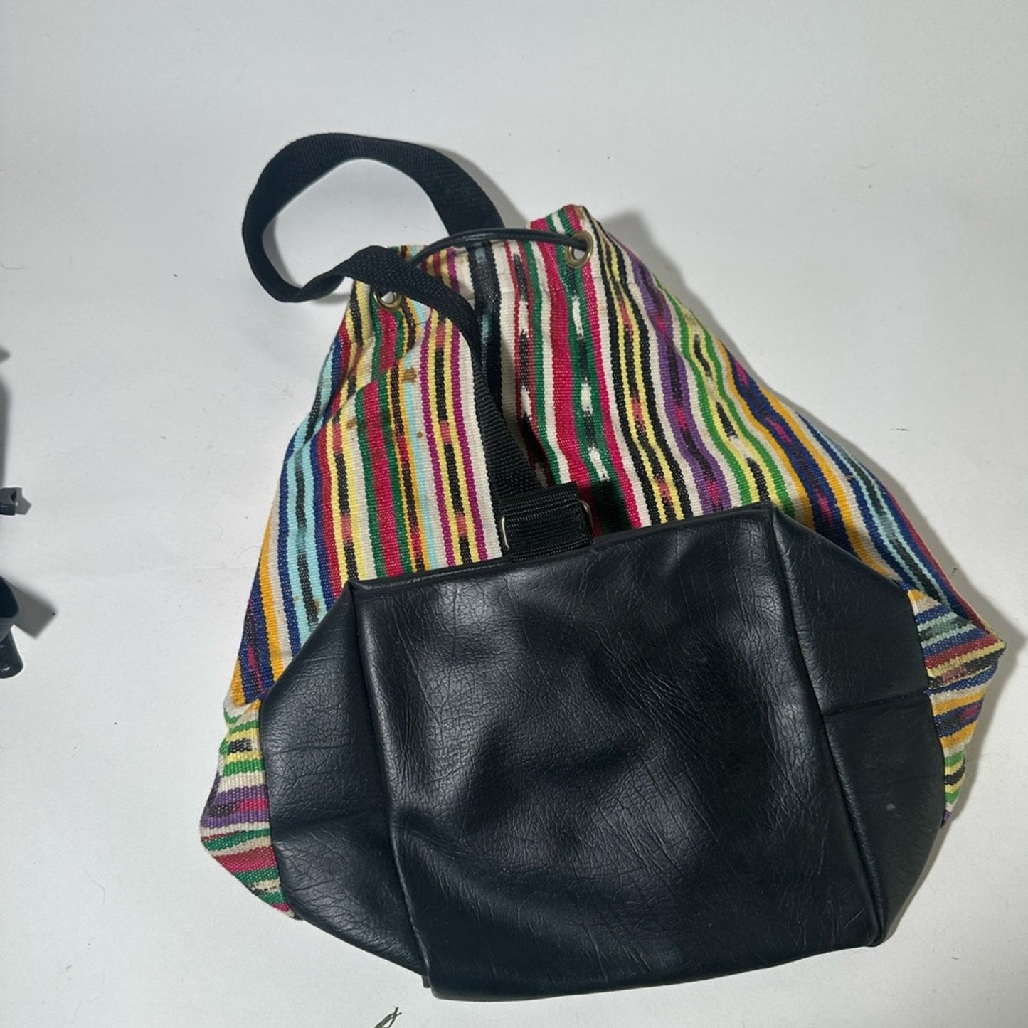 Colorful Striped Drawstring Backpack