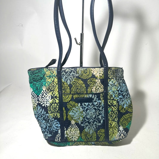 Vera Bradley Quilted Green and Blue Tote Bag