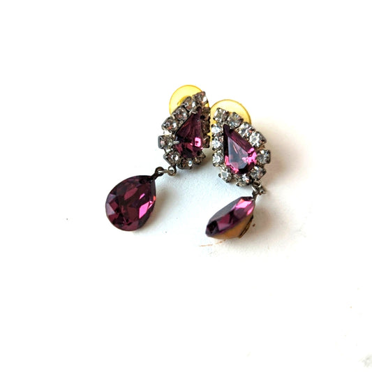 Amethyst Colored Drop Earrings