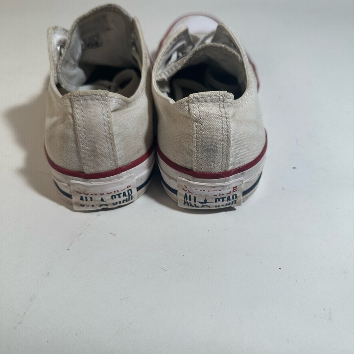 Converse All Star Cream Sneakers with Red Accents