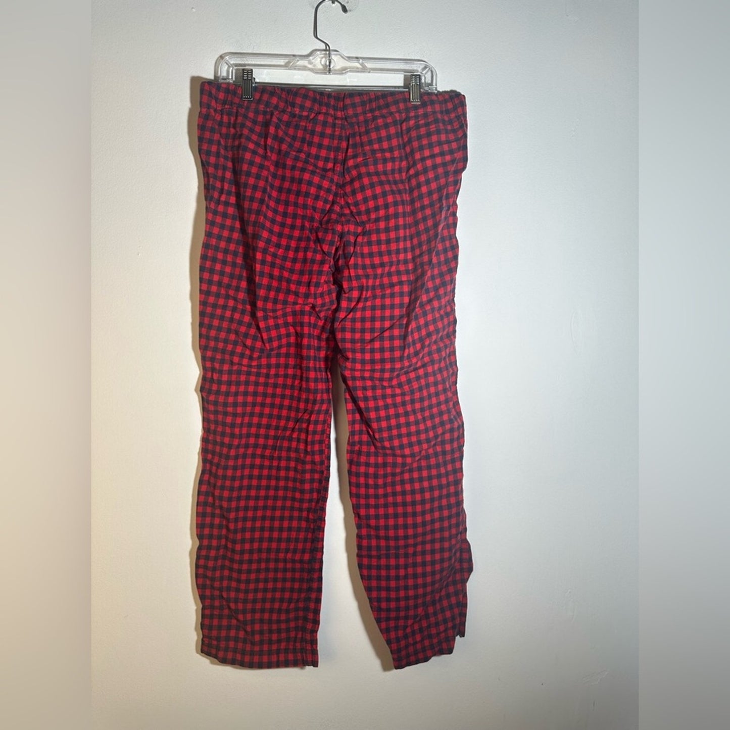 J. Crew Red and Black Checkered Sweatpants