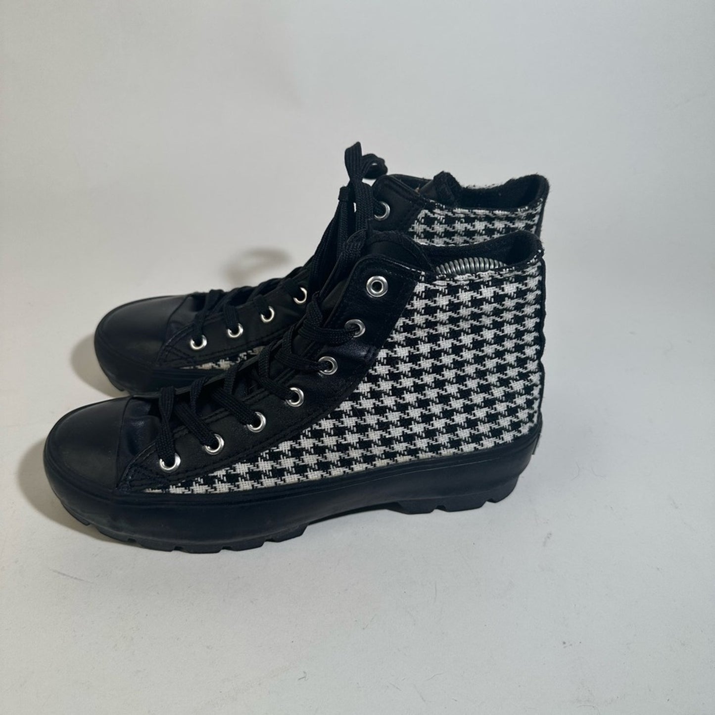 Jessica Carlyle Herringbone High Top Sneakers