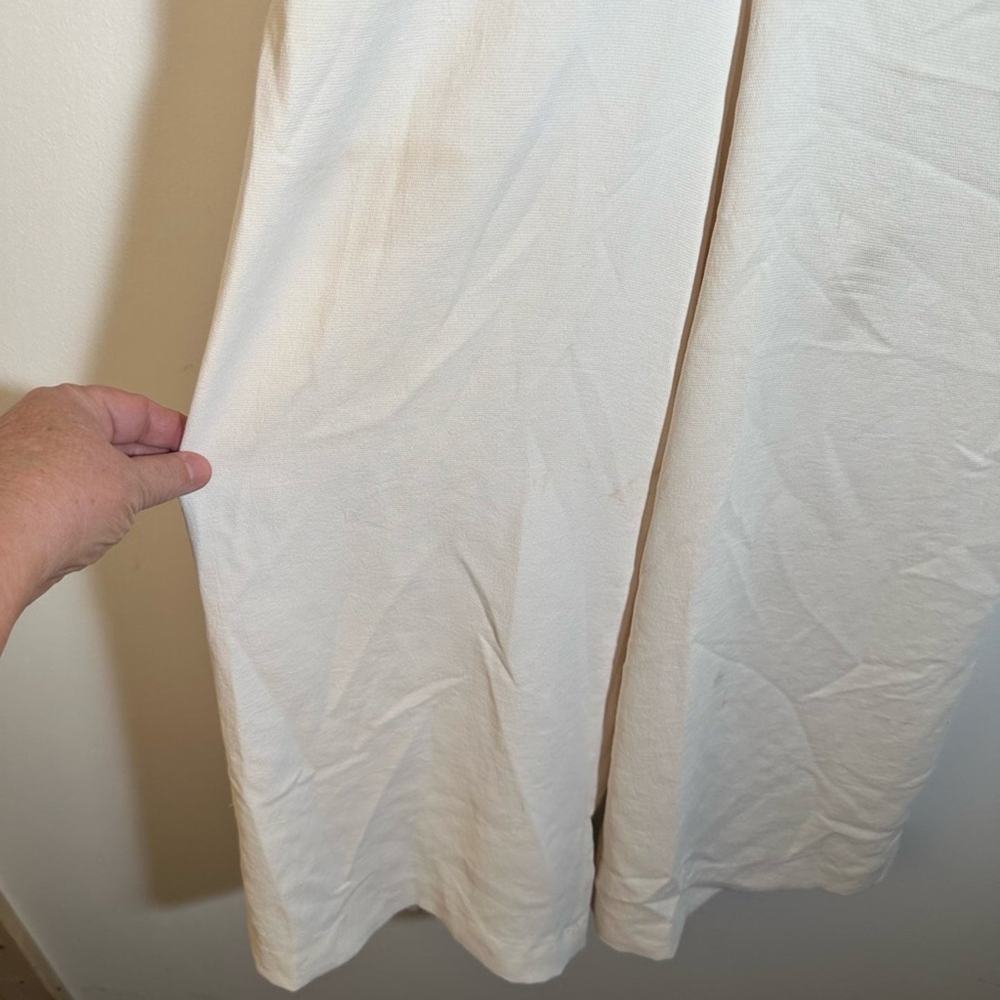 Aritzia Wilfred Cream Wide Leg Jumpsuit