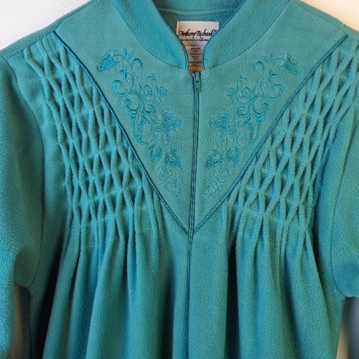Smocked Long Zip Robe - Medium