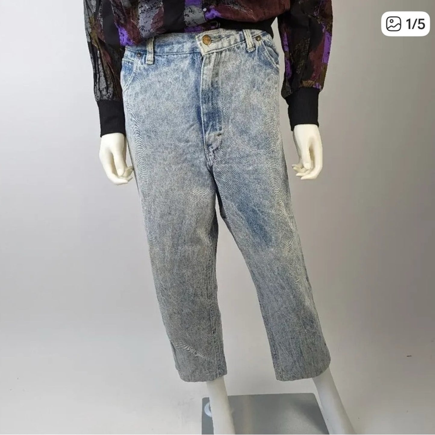 Vintage Gitano Classic Acid Washed Straight Jeans
