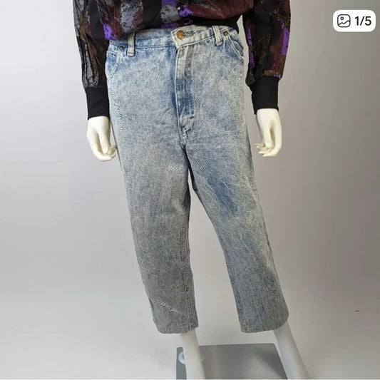 Vintage Gitano Classic Acid Washed Straight Jeans