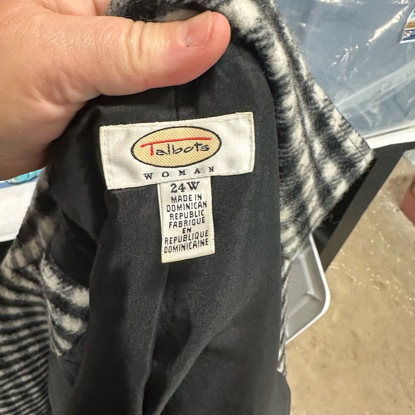 Talbots Black and White Women's Coat