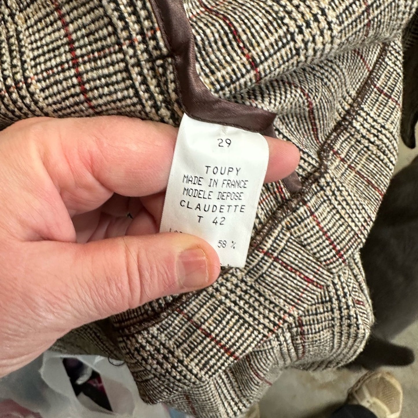 Toupy Paris Plaid Claudette Jacket