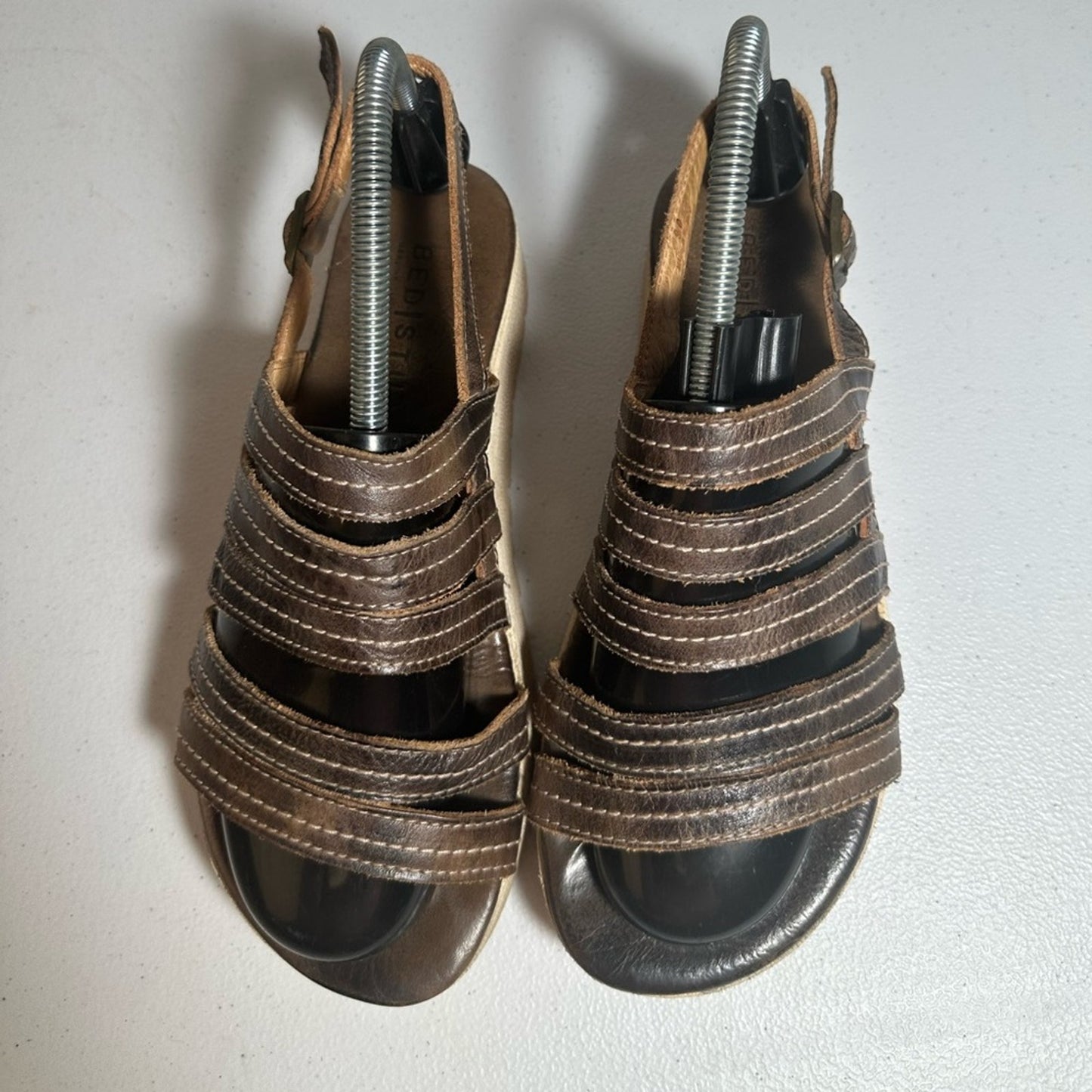 Bed Stu Brown Ensley Strappy Sandals