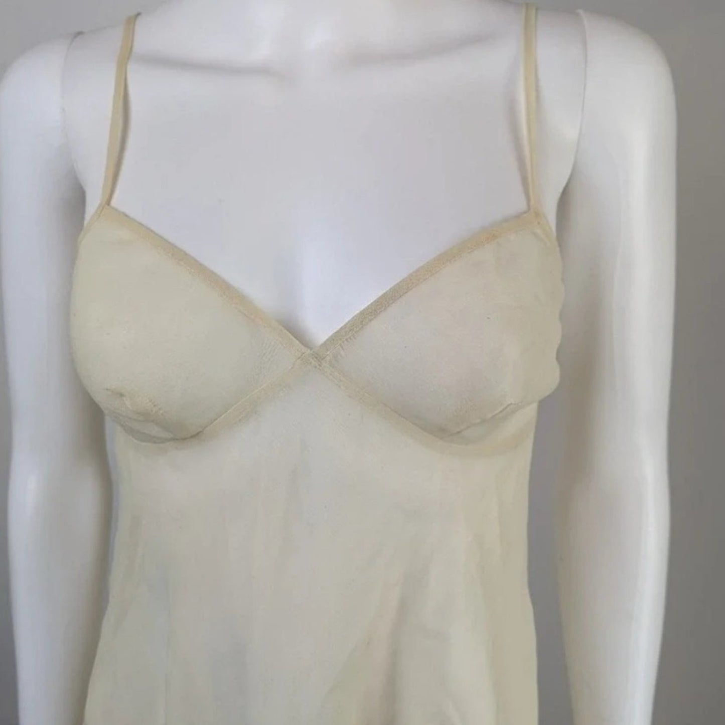 Sheer Cream Slip Nightwear