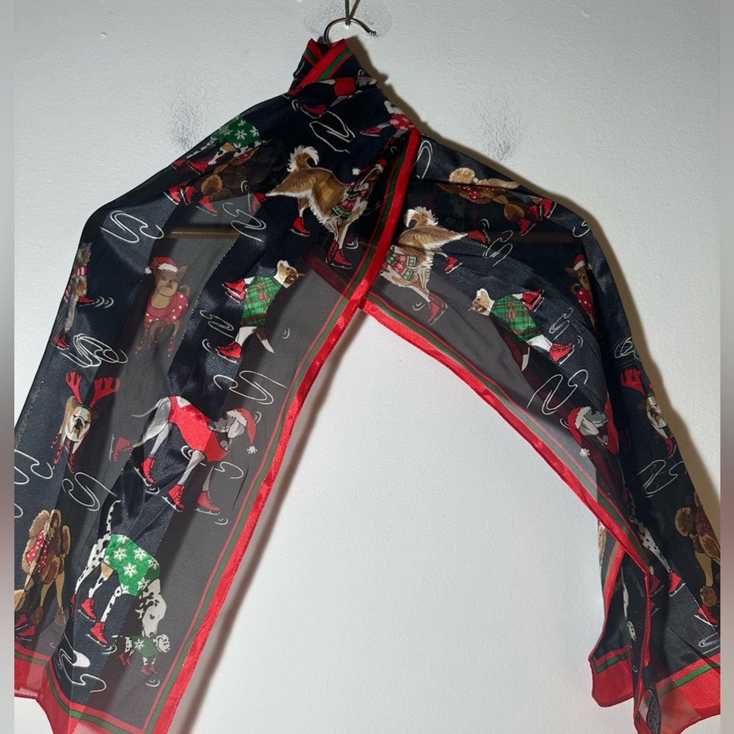 Festive Dog Print Scarf