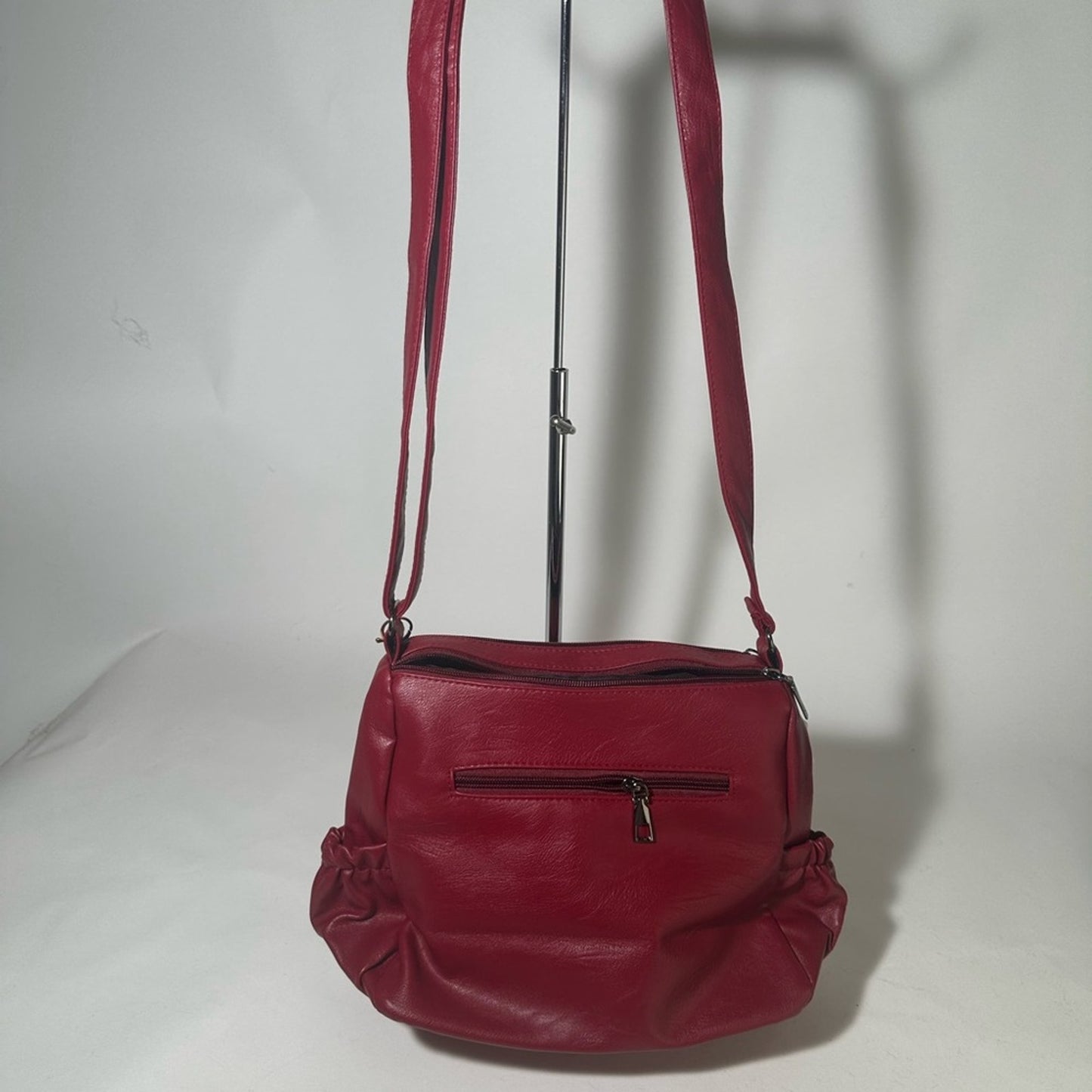 NWT Red Quilted Leather Crossbody Bag