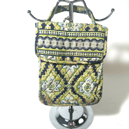 Vera Bradley Green and Black Crossbody Bag Quilted Design
