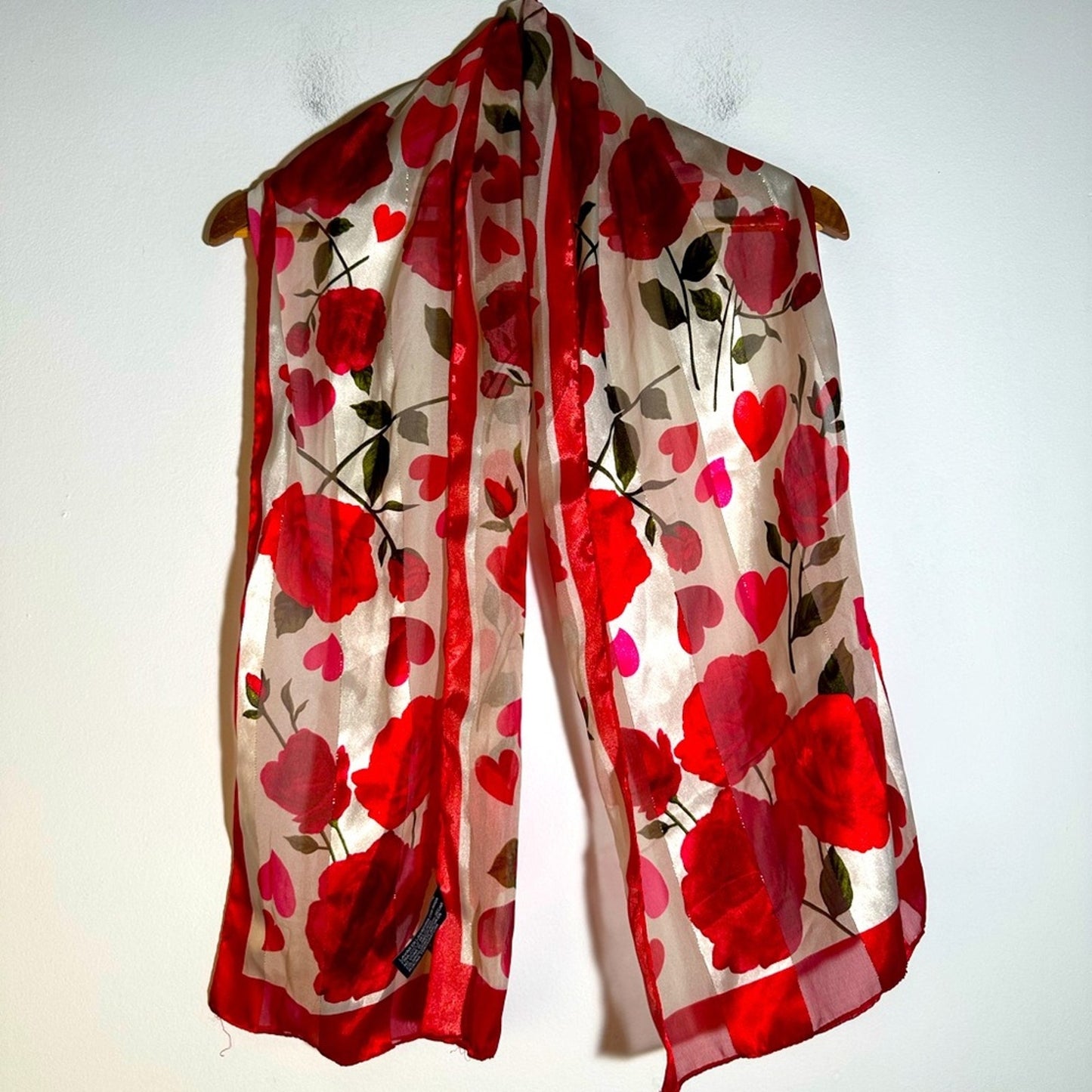 Floral Red and Pink Scarf