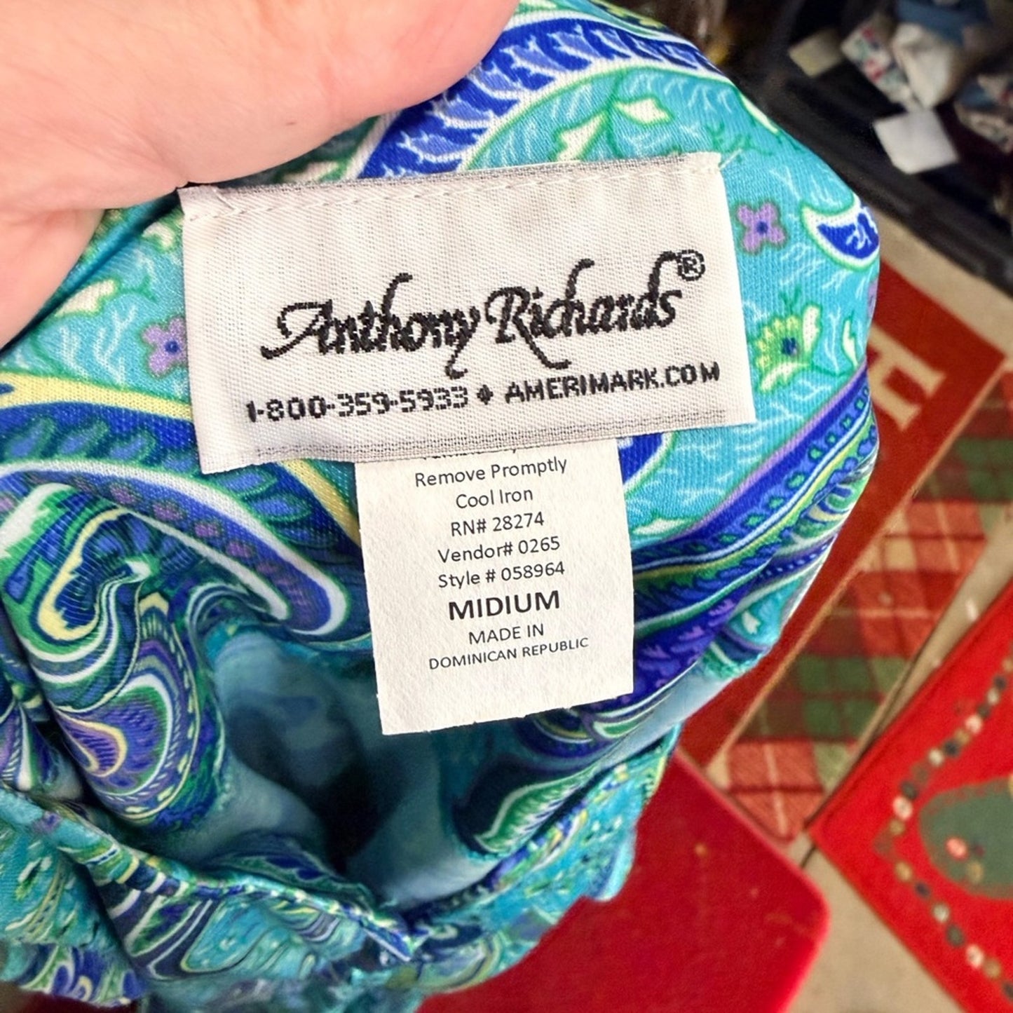 Anthony Richards Blue and Green Paisley Robe