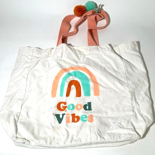 Colorful 'Good Vibes' Tote Bag