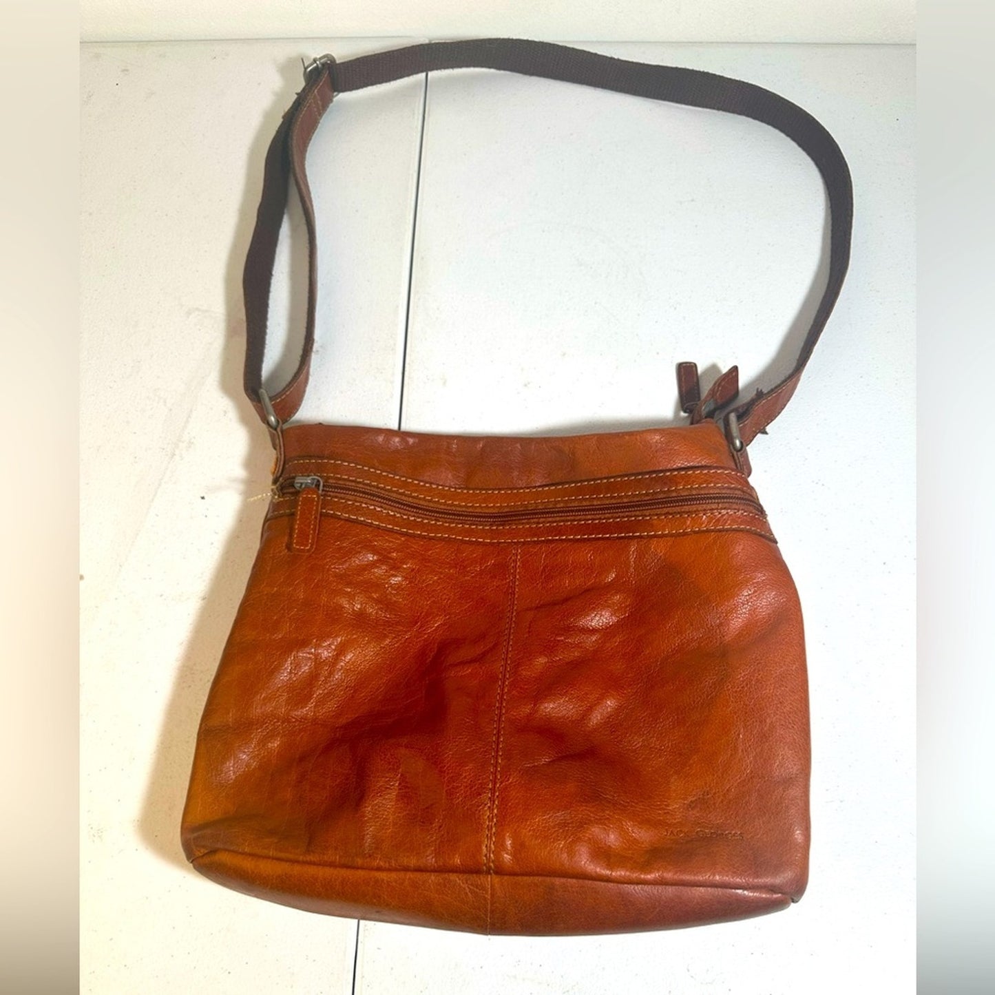 Jack George’s Messenger Brown Leather Shoulder Bag