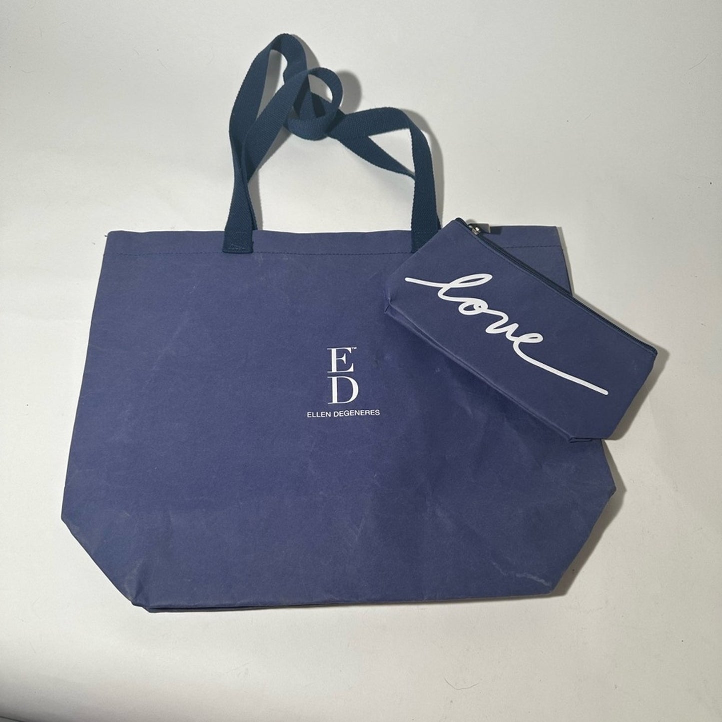 Ellen Degeneres Blue Tote Bag with Minimalist Design