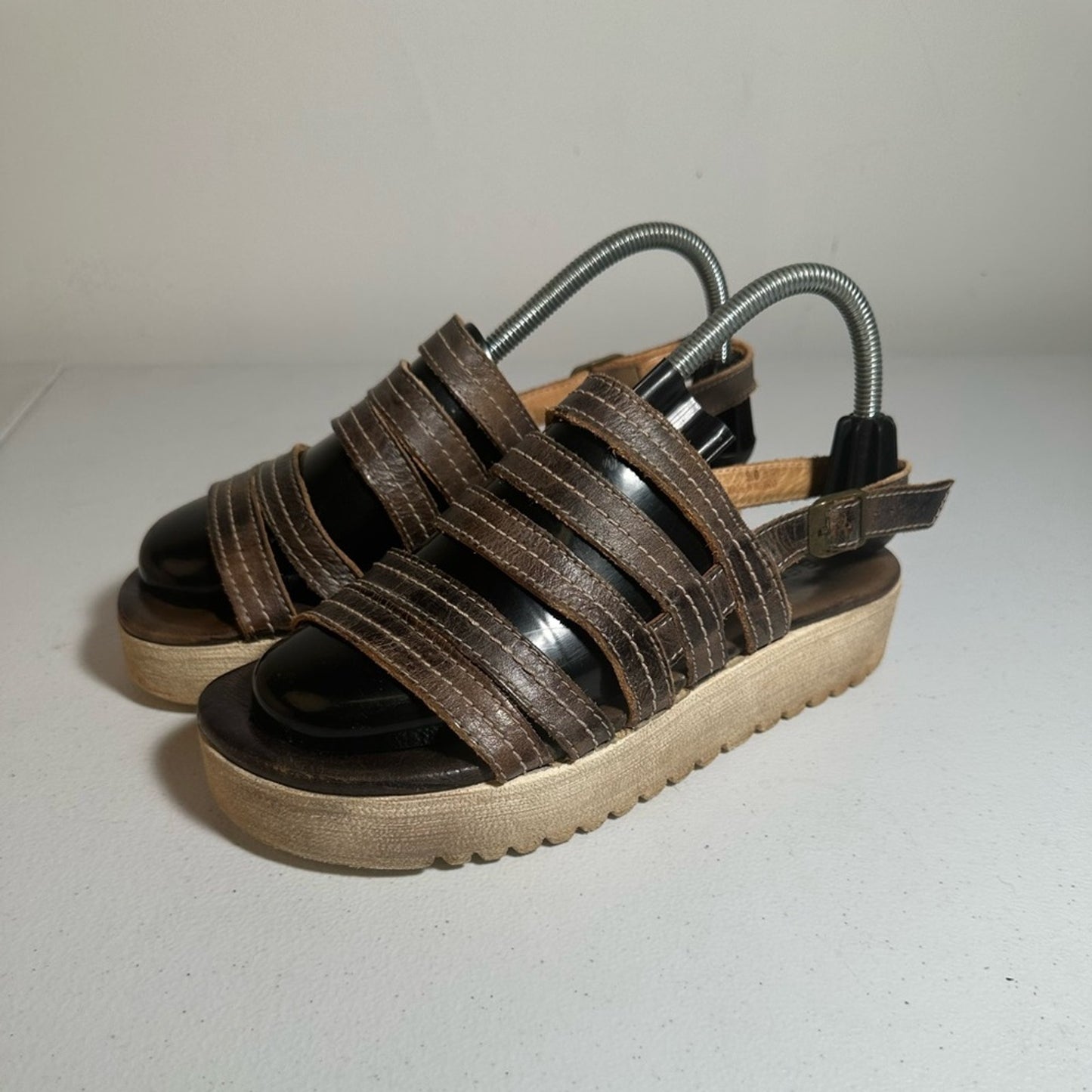 Bed Stu Brown Ensley Strappy Sandals