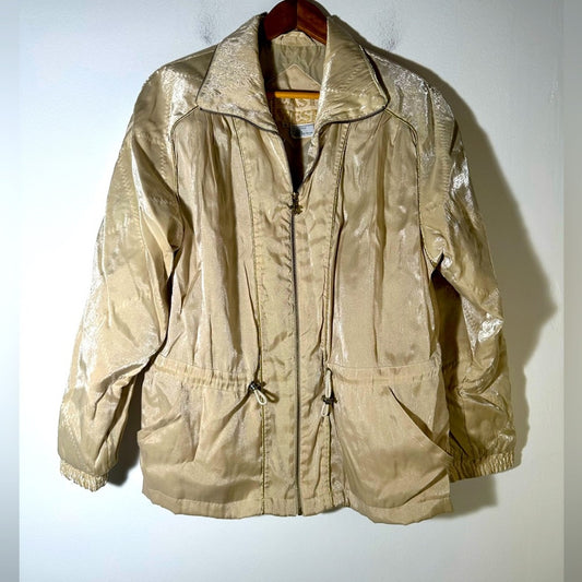 Vintage Bomber Shimmering Gold Jacket