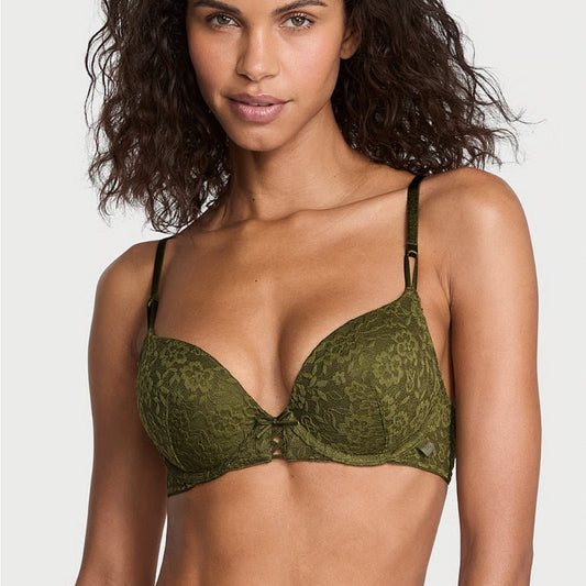 Victoria’s Secret Elegant Lace Bra in Dark Green