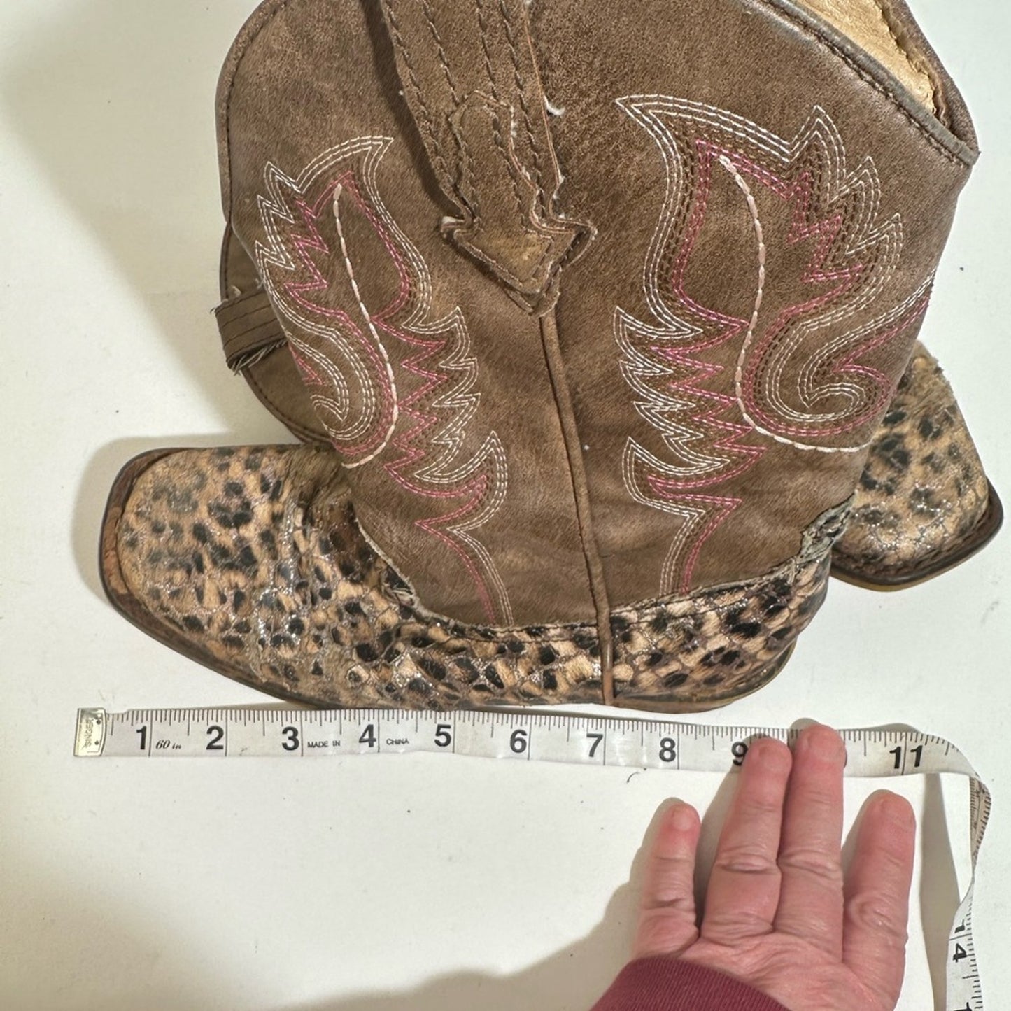 Roper Girls Glitter Leopard Western Boots