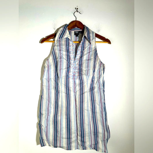 Worth Sleeveless Striped Top