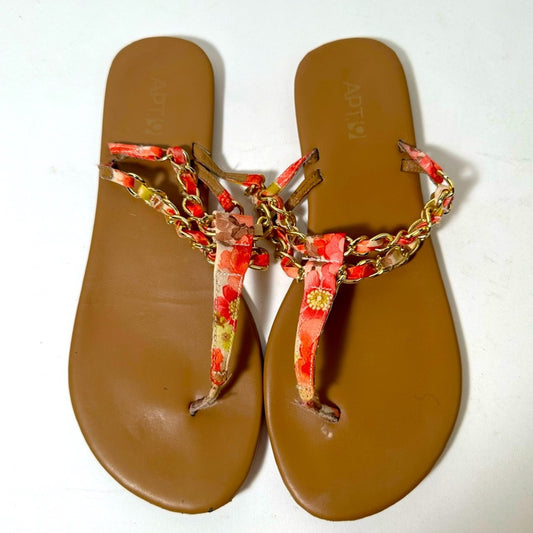 Floral Gold Chain Sandals